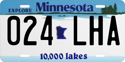 MN license plate 024LHA