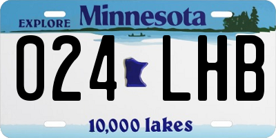 MN license plate 024LHB