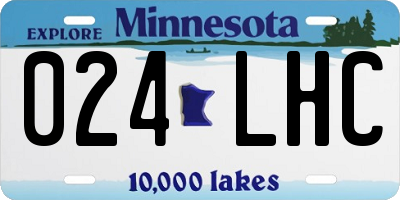 MN license plate 024LHC