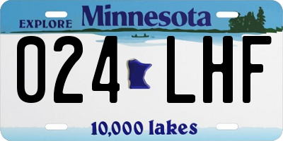 MN license plate 024LHF