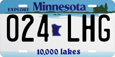 MN license plate 024LHG