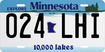 MN license plate 024LHI