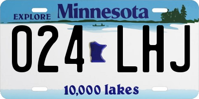 MN license plate 024LHJ