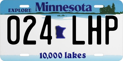 MN license plate 024LHP