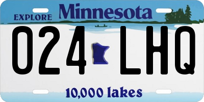 MN license plate 024LHQ