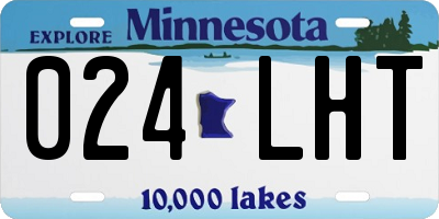 MN license plate 024LHT