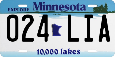MN license plate 024LIA
