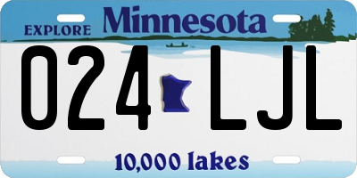 MN license plate 024LJL