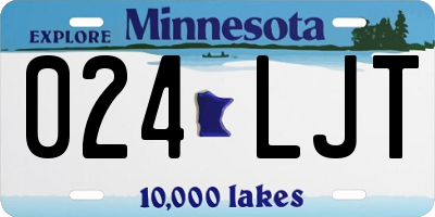 MN license plate 024LJT