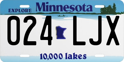 MN license plate 024LJX