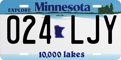 MN license plate 024LJY