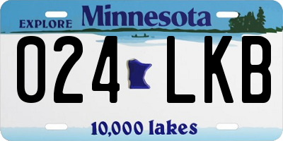 MN license plate 024LKB