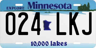 MN license plate 024LKJ