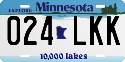 MN license plate 024LKK