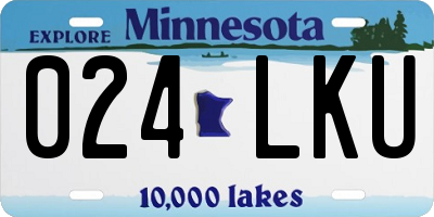 MN license plate 024LKU