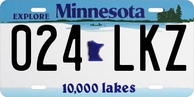 MN license plate 024LKZ