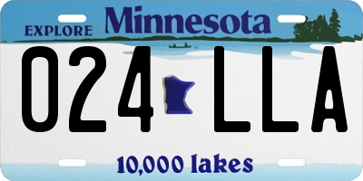 MN license plate 024LLA