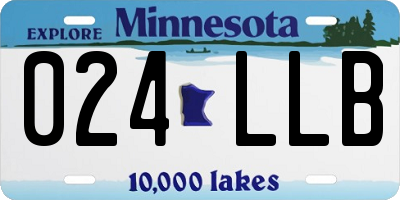 MN license plate 024LLB