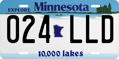 MN license plate 024LLD