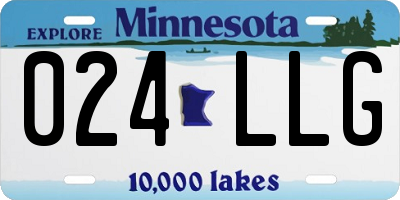 MN license plate 024LLG