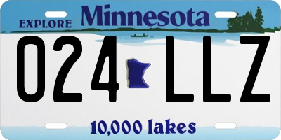 MN license plate 024LLZ