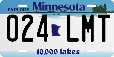 MN license plate 024LMT