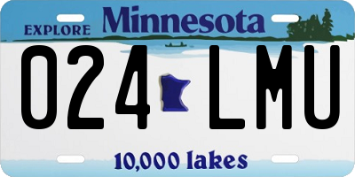 MN license plate 024LMU