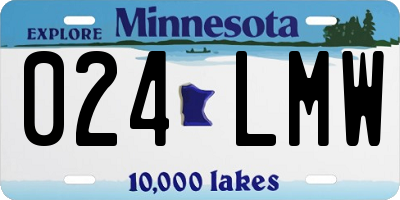 MN license plate 024LMW