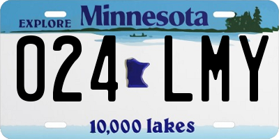 MN license plate 024LMY