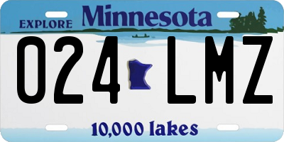 MN license plate 024LMZ