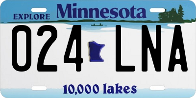 MN license plate 024LNA