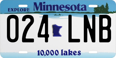 MN license plate 024LNB