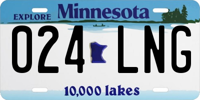MN license plate 024LNG