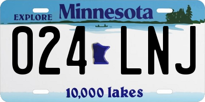 MN license plate 024LNJ