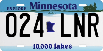 MN license plate 024LNR