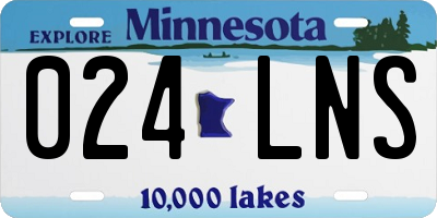 MN license plate 024LNS
