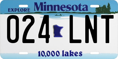 MN license plate 024LNT