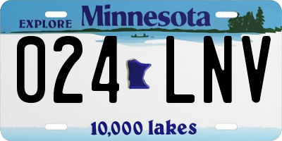 MN license plate 024LNV