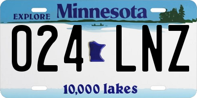 MN license plate 024LNZ