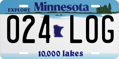 MN license plate 024LOG