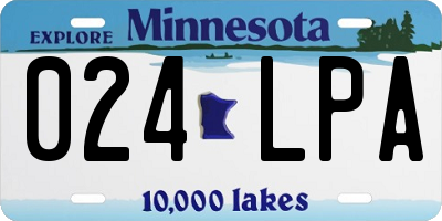 MN license plate 024LPA