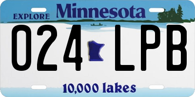 MN license plate 024LPB
