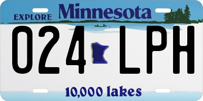 MN license plate 024LPH