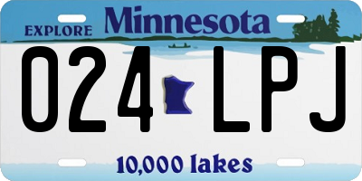 MN license plate 024LPJ