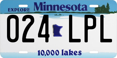 MN license plate 024LPL