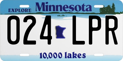MN license plate 024LPR