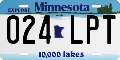 MN license plate 024LPT