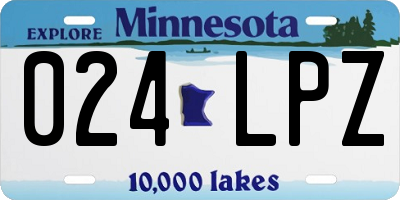 MN license plate 024LPZ