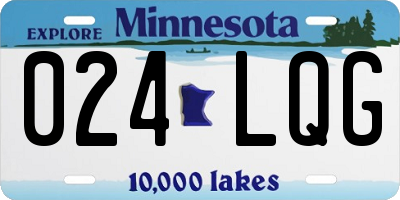 MN license plate 024LQG