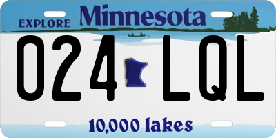 MN license plate 024LQL
